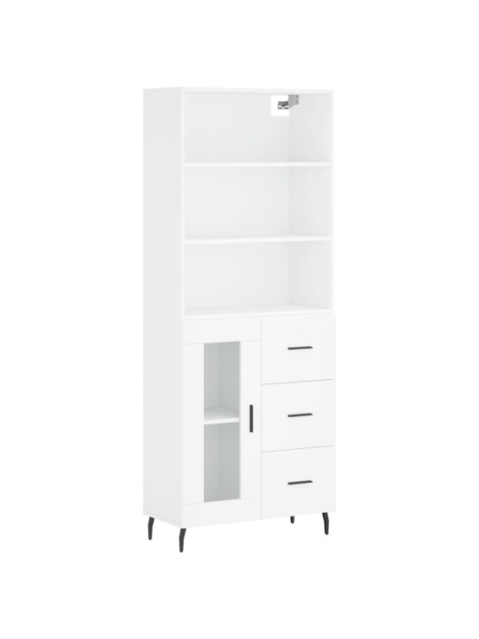 Skříň highboard bílá 69,5 x 34 x 180 cm kompozitní dřevo