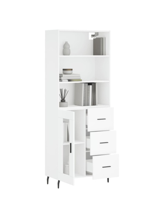 Skříň highboard bílá 69,5 x 34 x 180 cm kompozitní dřevo