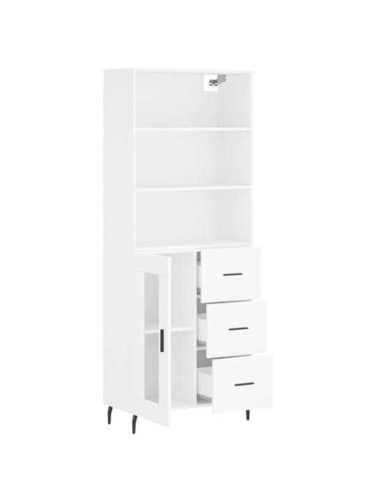 Skříň highboard bílá 69,5 x 34 x 180 cm kompozitní dřevo