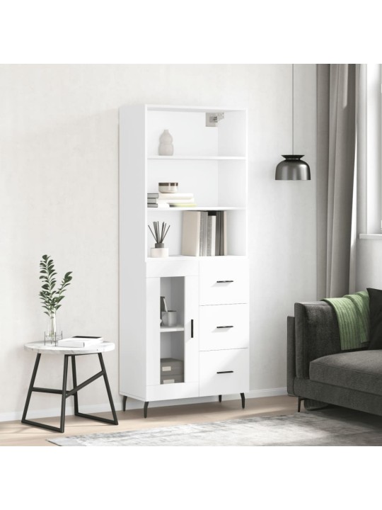 Skříň highboard bílá 69,5 x 34 x 180 cm kompozitní dřevo