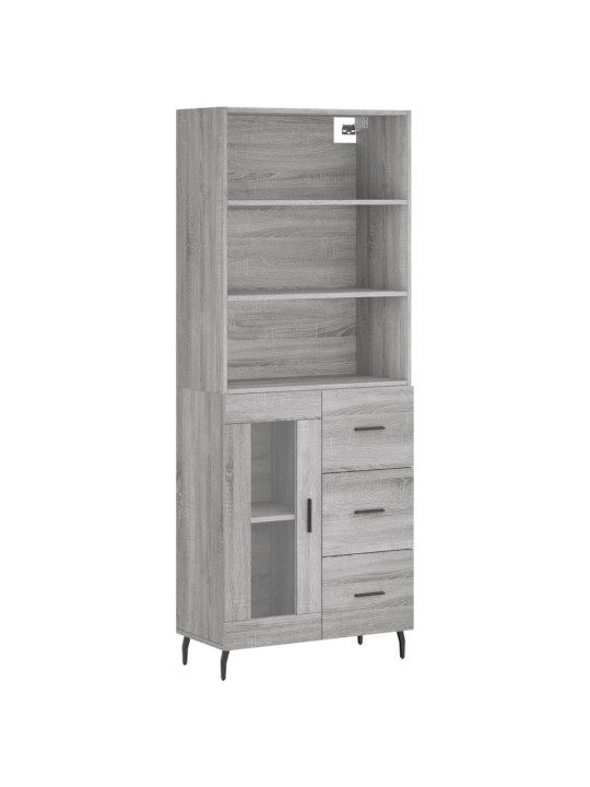 Skříň highboard šedá sonoma 69,5 x 34 x 180 cm kompozitní dřevo