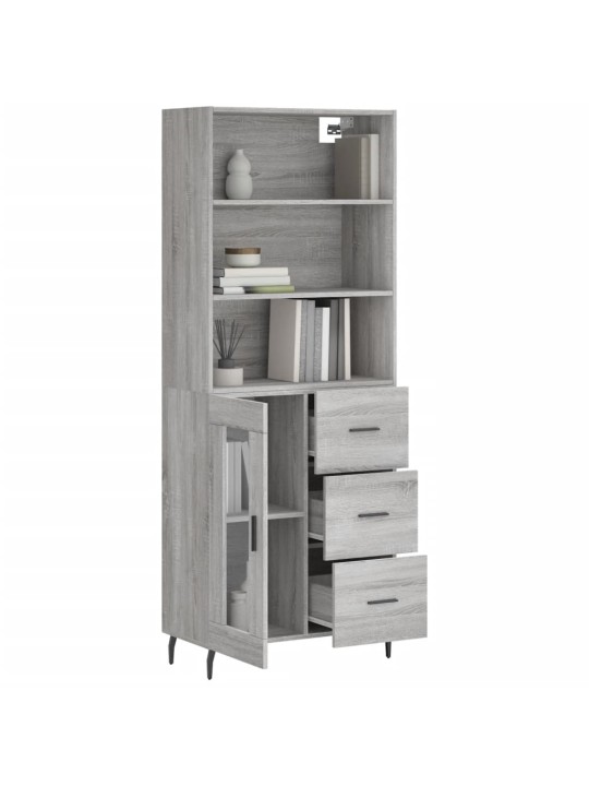 Skříň highboard šedá sonoma 69,5 x 34 x 180 cm kompozitní dřevo