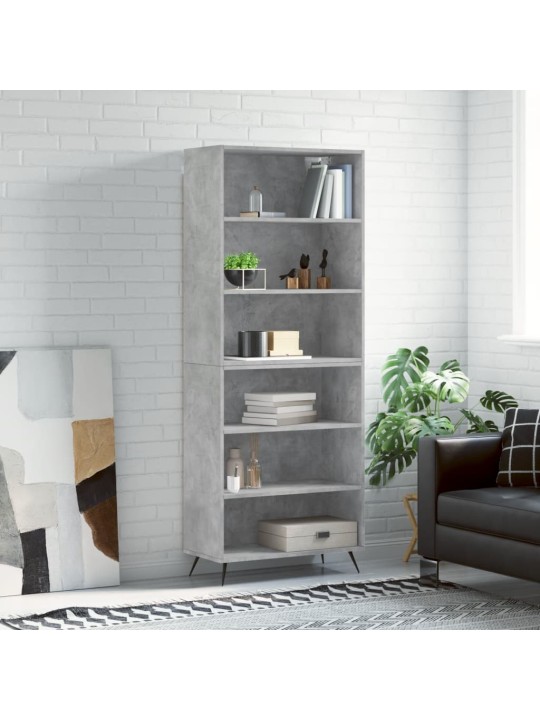 Skříň betonově šedá 69,5 x 32,5 x 180 cm kompozitní dřevo