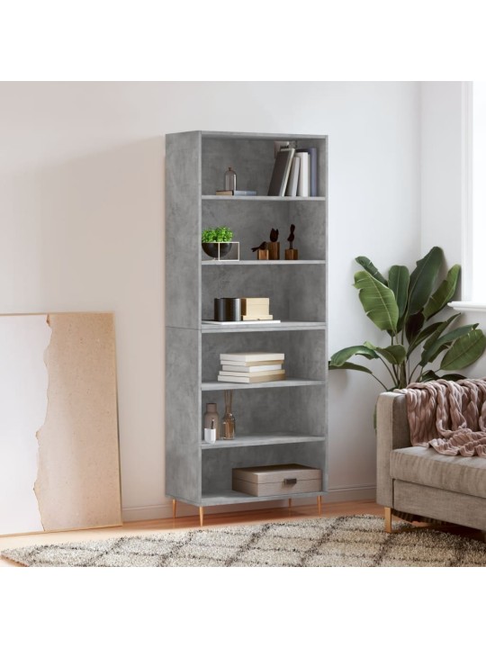 Skříň betonově šedá 69,5 x 32,5 x 180 cm kompozitní dřevo