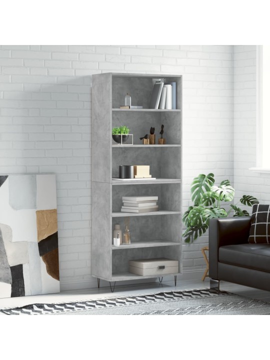 Skříň betonově šedá 69,5 x 32,5 x 180 cm kompozitní dřevo
