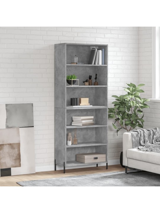 Skříň betonově šedá 69,5 x 32,5 x 180 cm kompozitní dřevo
