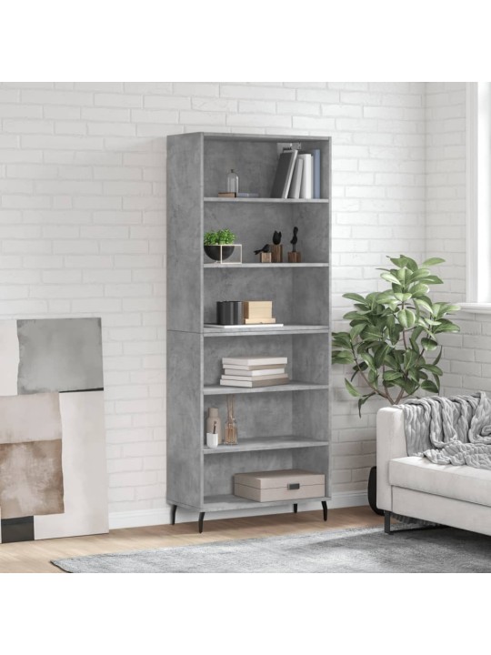 Skříň betonově šedá 69,5 x 32,5 x 180 cm kompozitní dřevo
