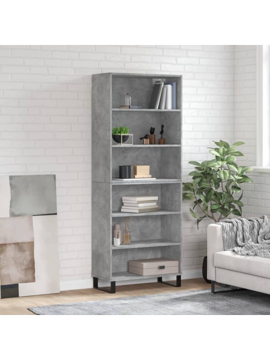 Skříň betonově šedá 69,5 x 32,5 x 180 cm kompozitní dřevo