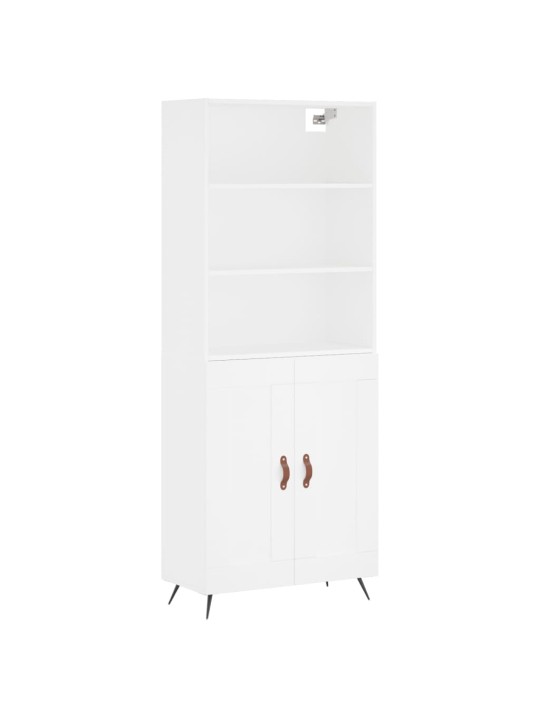 Skříň highboard bílá 69,5 x 34 x 180 cm kompozitní dřevo