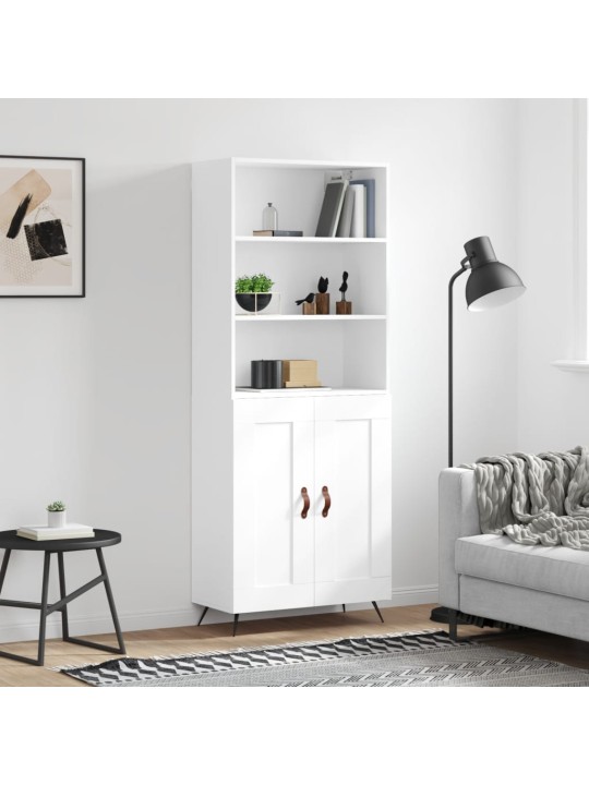 Skříň highboard bílá 69,5 x 34 x 180 cm kompozitní dřevo