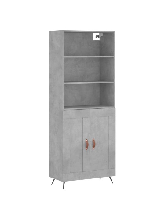 Skříň highboard betonově šedá 69,5x34x180 cm kompozitní dřevo