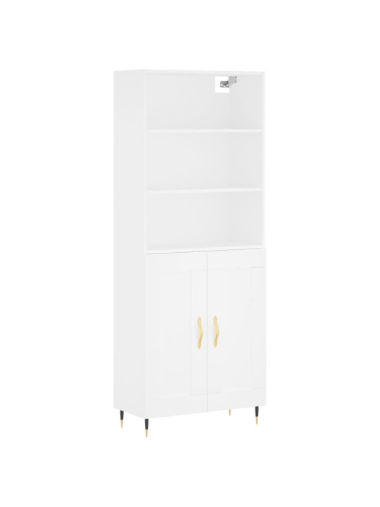 Skříň highboard bílá 69,5 x 34 x 180 cm kompozitní dřevo
