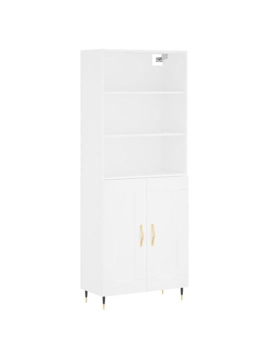 Skříň highboard bílá 69,5 x 34 x 180 cm kompozitní dřevo