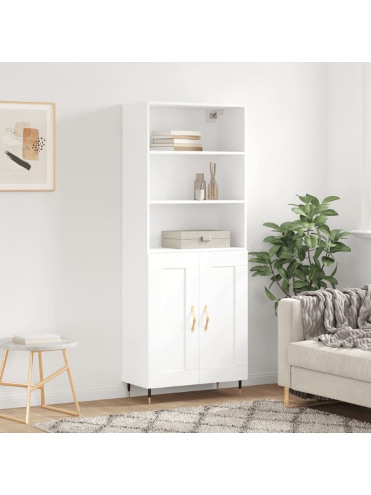 Skříň highboard bílá 69,5 x 34 x 180 cm kompozitní dřevo