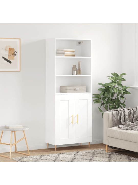 Skříň highboard bílá 69,5 x 34 x 180 cm kompozitní dřevo