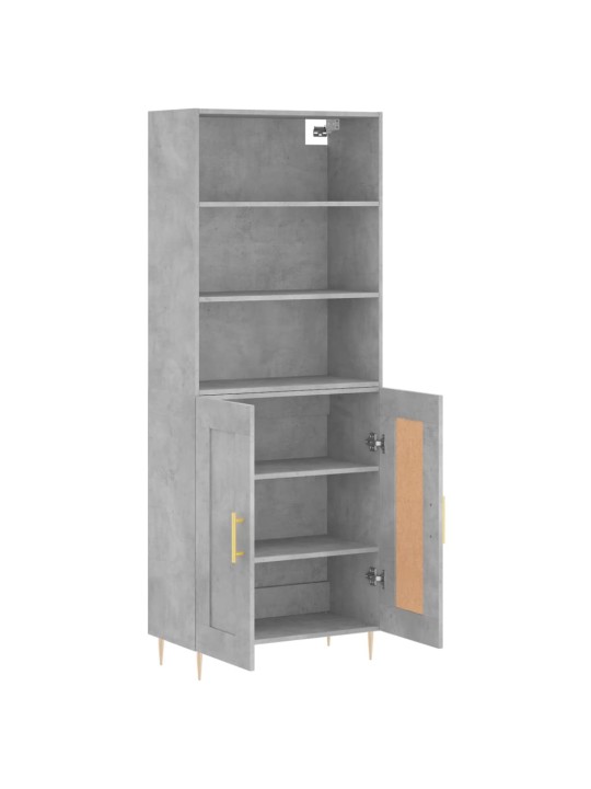 Skříň highboard betonově šedá 69,5x34x180 cm kompozitní dřevo