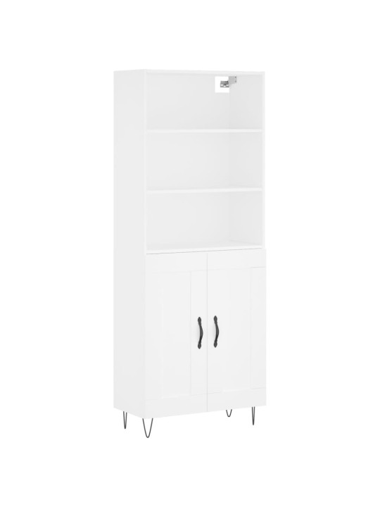 Skříň highboard bílá 69,5 x 34 x 180 cm kompozitní dřevo