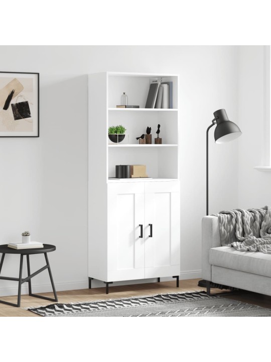 Skříň highboard bílá 69,5 x 34 x 180 cm kompozitní dřevo