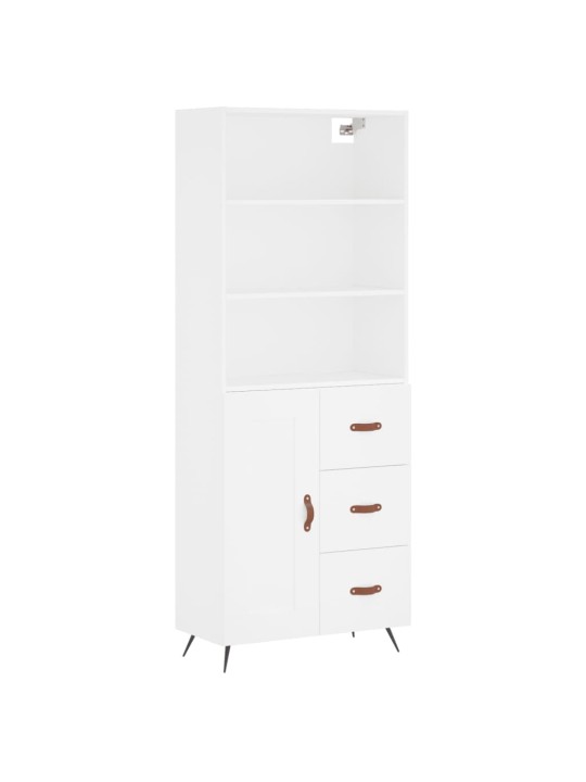Skříň highboard bílá 69,5 x 34 x 180 cm kompozitní dřevo