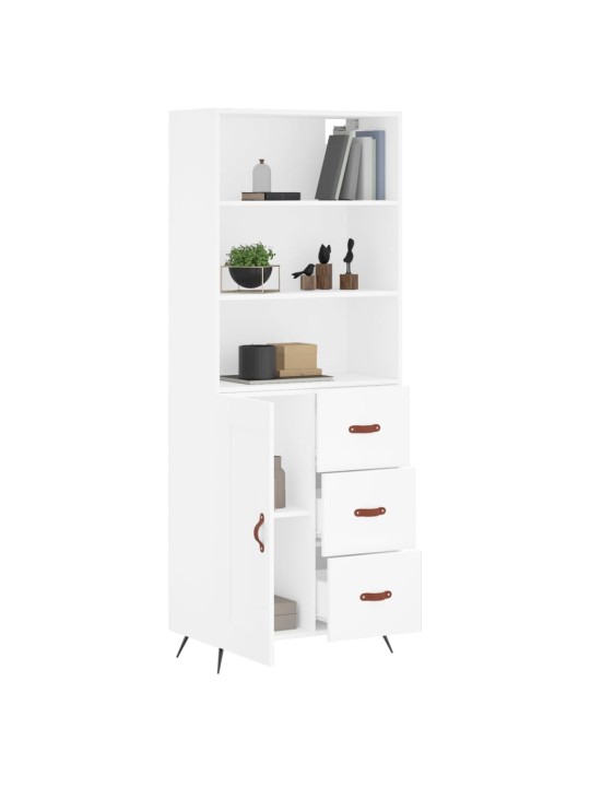 Skříň highboard bílá 69,5 x 34 x 180 cm kompozitní dřevo