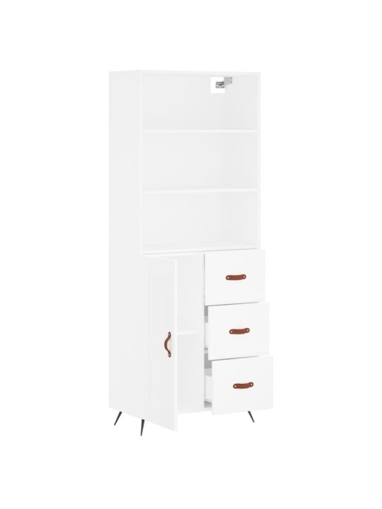 Skříň highboard bílá 69,5 x 34 x 180 cm kompozitní dřevo