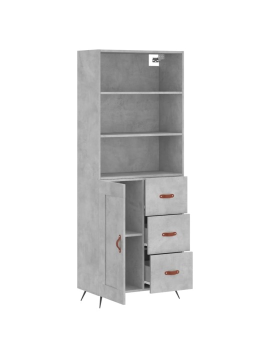 Skříň highboard betonově šedá 69,5x34x180 cm kompozitní dřevo