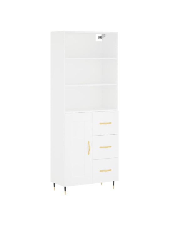 Skříň highboard bílá 69,5 x 34 x 180 cm kompozitní dřevo