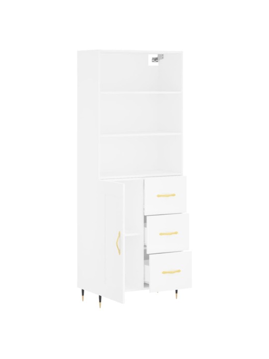 Skříň highboard bílá 69,5 x 34 x 180 cm kompozitní dřevo