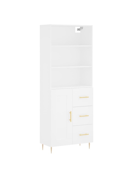 Skříň highboard bílá 69,5 x 34 x 180 cm kompozitní dřevo
