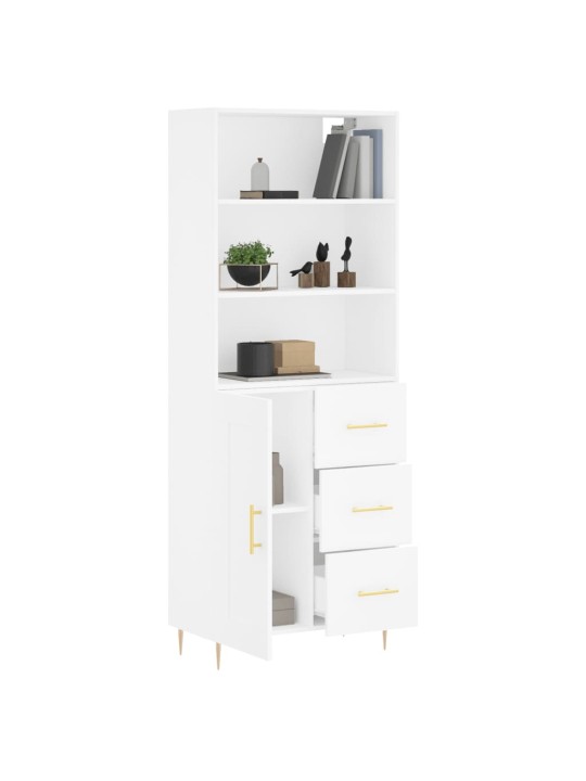 Skříň highboard bílá 69,5 x 34 x 180 cm kompozitní dřevo