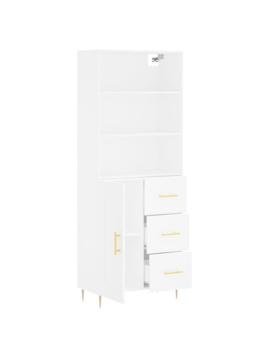 Skříň highboard bílá 69,5 x 34 x 180 cm kompozitní dřevo