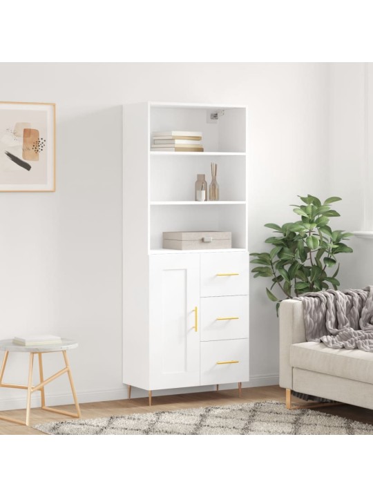 Skříň highboard bílá 69,5 x 34 x 180 cm kompozitní dřevo
