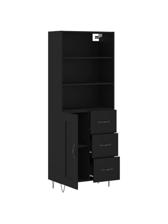Skříň highboard černá 69,5 x 34 x 180 cm kompozitní dřevo
