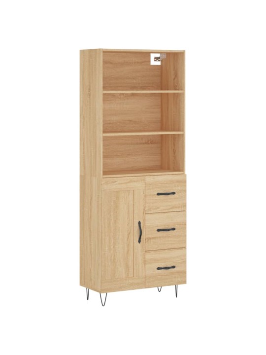 Skříň highboard dub sonoma 69,5 x 34 x 180 cm kompozitní dřevo