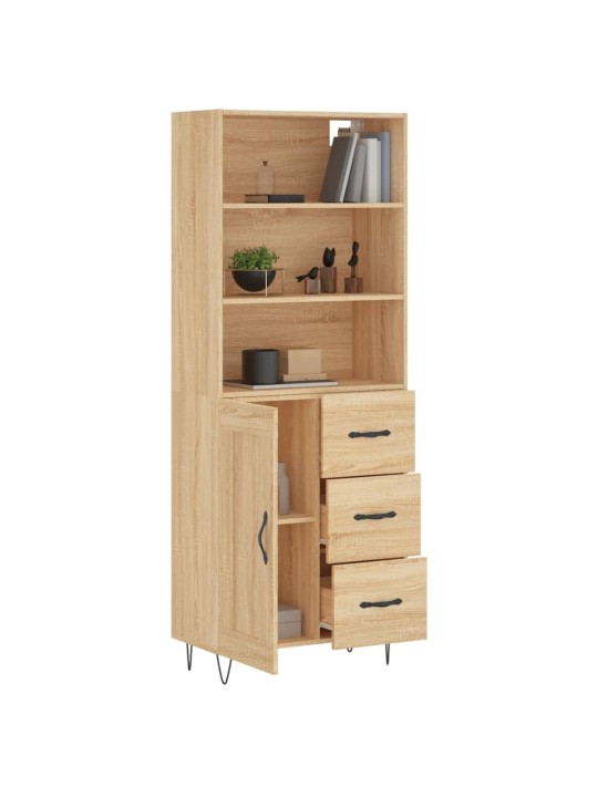 Skříň highboard dub sonoma 69,5 x 34 x 180 cm kompozitní dřevo