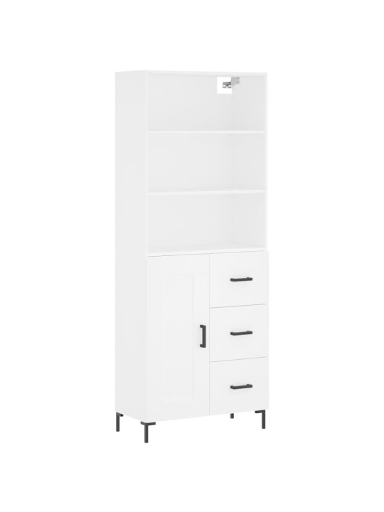 Skříň highboard bílá 69,5 x 34 x 180 cm kompozitní dřevo