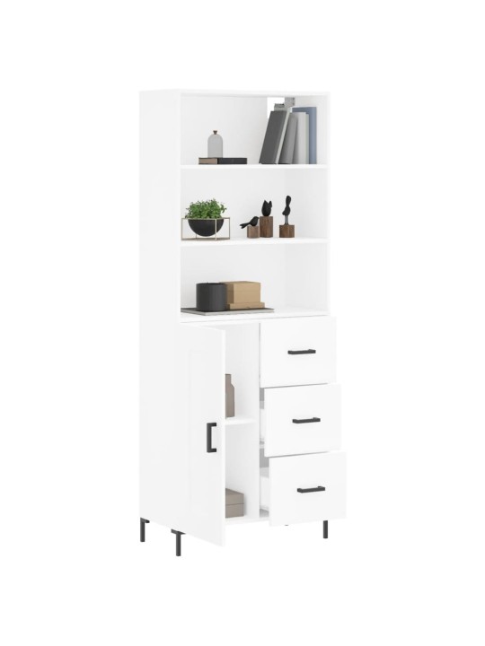 Skříň highboard bílá 69,5 x 34 x 180 cm kompozitní dřevo