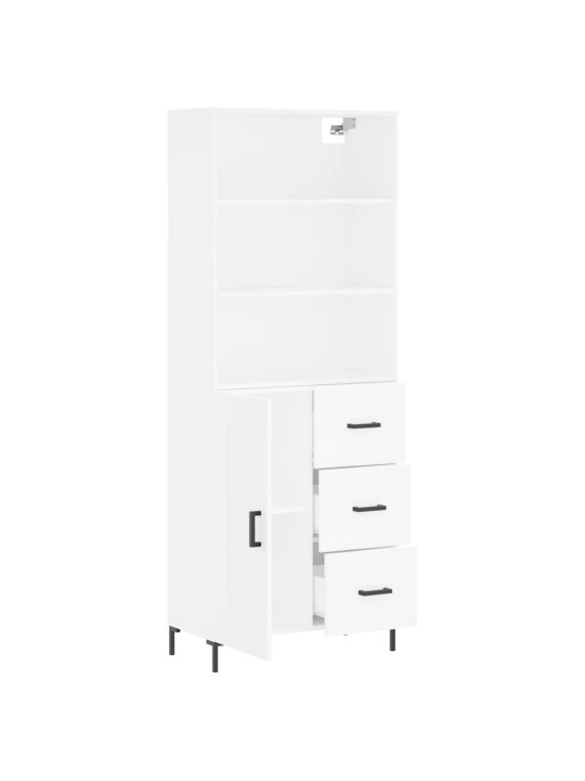 Skříň highboard bílá 69,5 x 34 x 180 cm kompozitní dřevo
