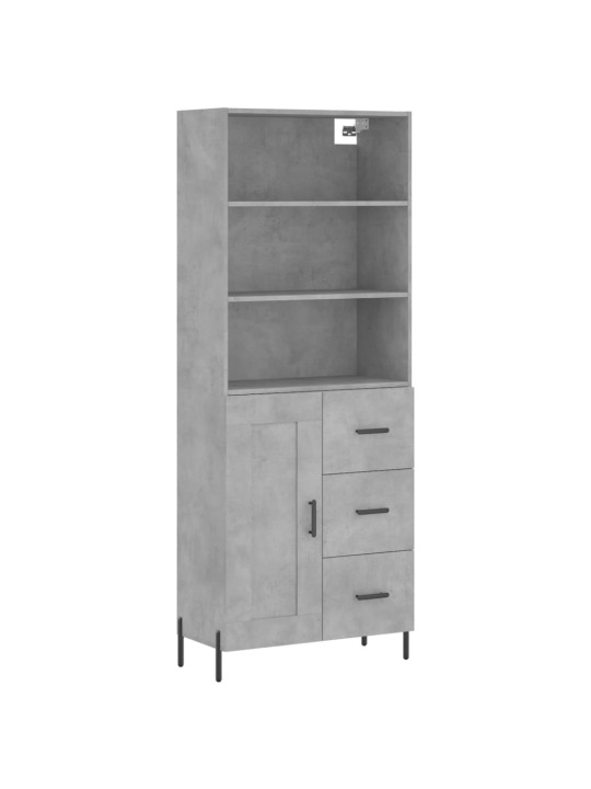 Skříň highboard betonově šedá 69,5x34x180 cm kompozitní dřevo