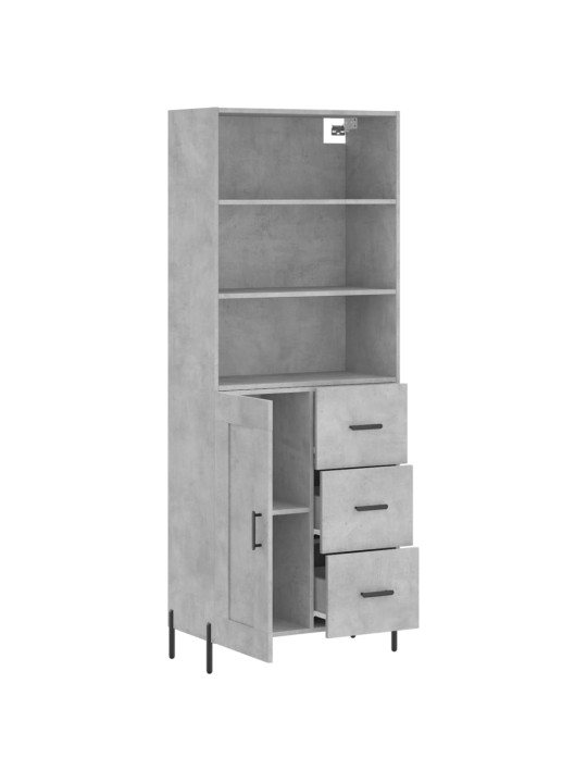 Skříň highboard betonově šedá 69,5x34x180 cm kompozitní dřevo