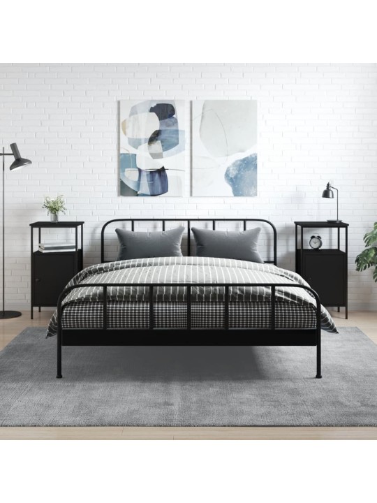 Noční stolky 2 ks černé 41 x 31 x 80 cm kompozitní dřevo