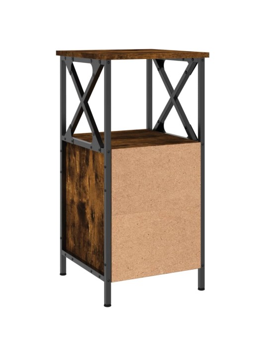 Noční stolky 2 ks kouřový dub 34x35,5x70 cm kompozitní dřevo