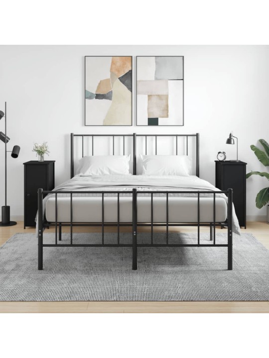 Noční stolky 2 ks černé 32 x 42 x 80 cm kompozitní dřevo