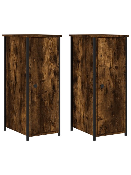 Noční stolky 2 ks kouřový dub 32 x 42 x 80 cm kompozitní dřevo
