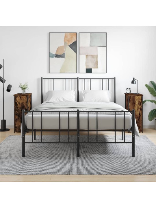 Noční stolky 2 ks kouřový dub 32 x 42 x 80 cm kompozitní dřevo