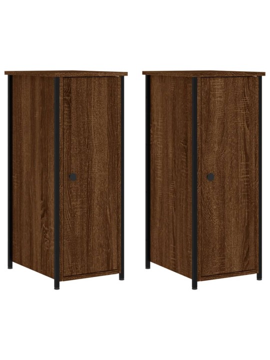 Noční stolky 2 ks hnědý dub 32 x 42 x 80 cm kompozitní dřevo