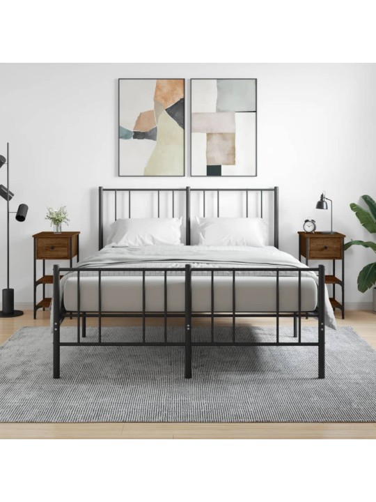 Noční stolky 2 ks hnědý dub 34 x 36 x 70 cm kompozitní dřevo
