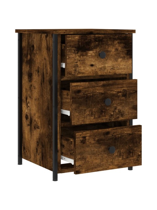 Noční stolky 2 ks kouřový dub 40 x 36 x 60 cm kompozitní dřevo