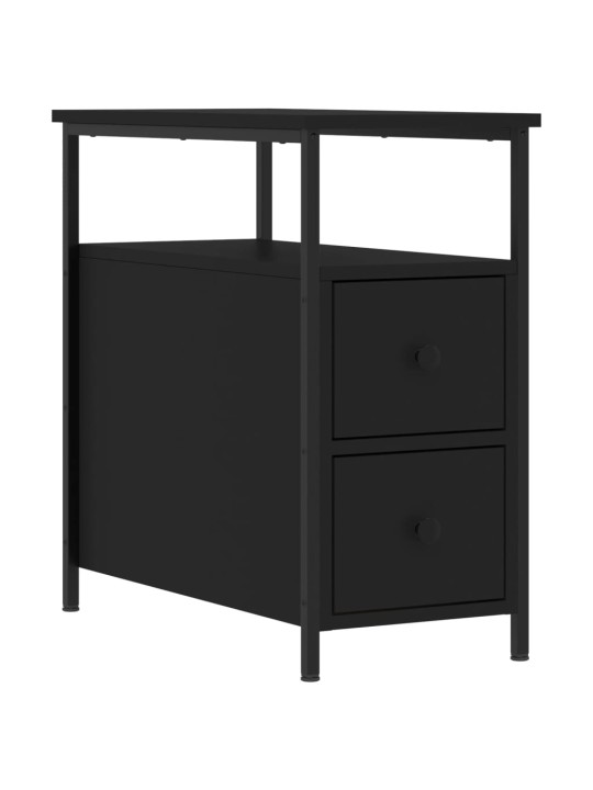 Noční stolky 2 ks černé 30 x 60 x 60 cm kompozitní dřevo