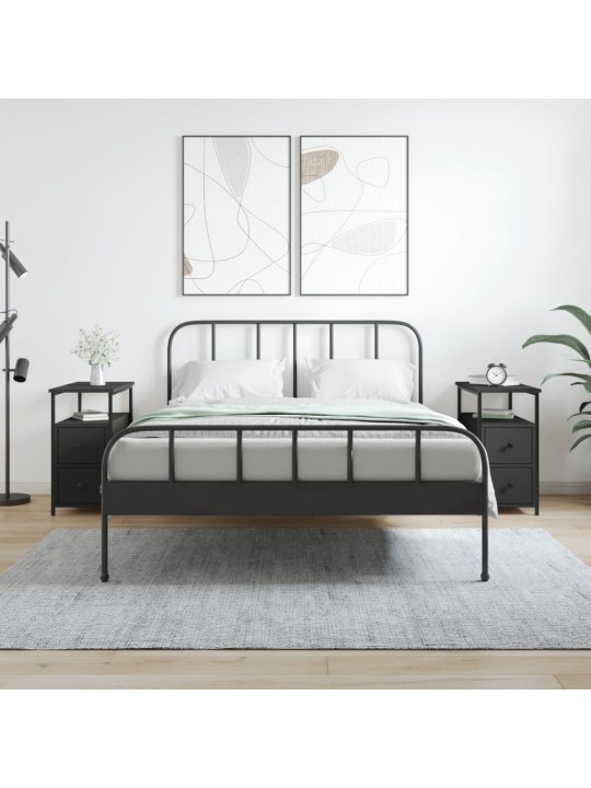 Noční stolky 2 ks černé 30 x 60 x 60 cm kompozitní dřevo